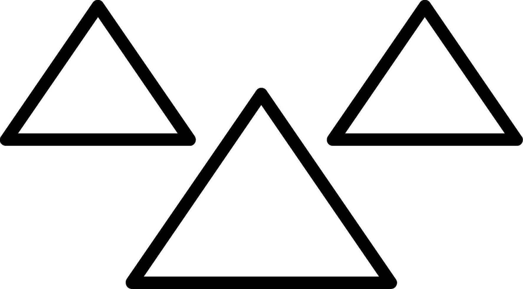 driehoeken lijn icoon vector
