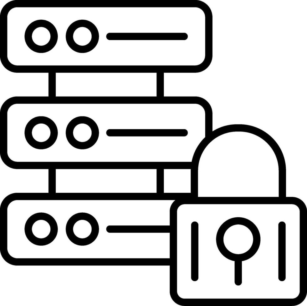 pictogram veilige datalijn vector