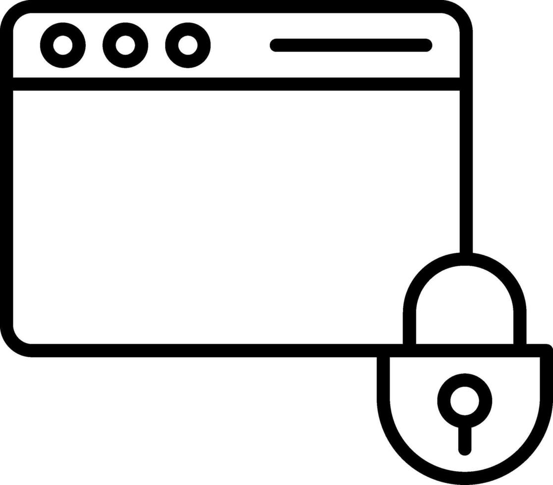 pictogram webbeveiligingslijn vector