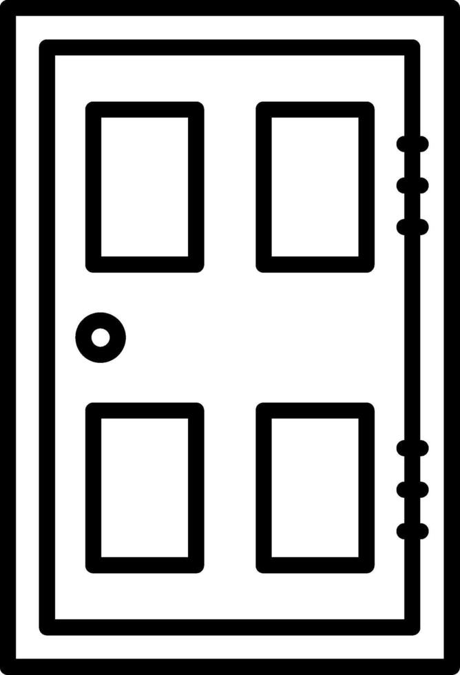 deur lijn icoon vector
