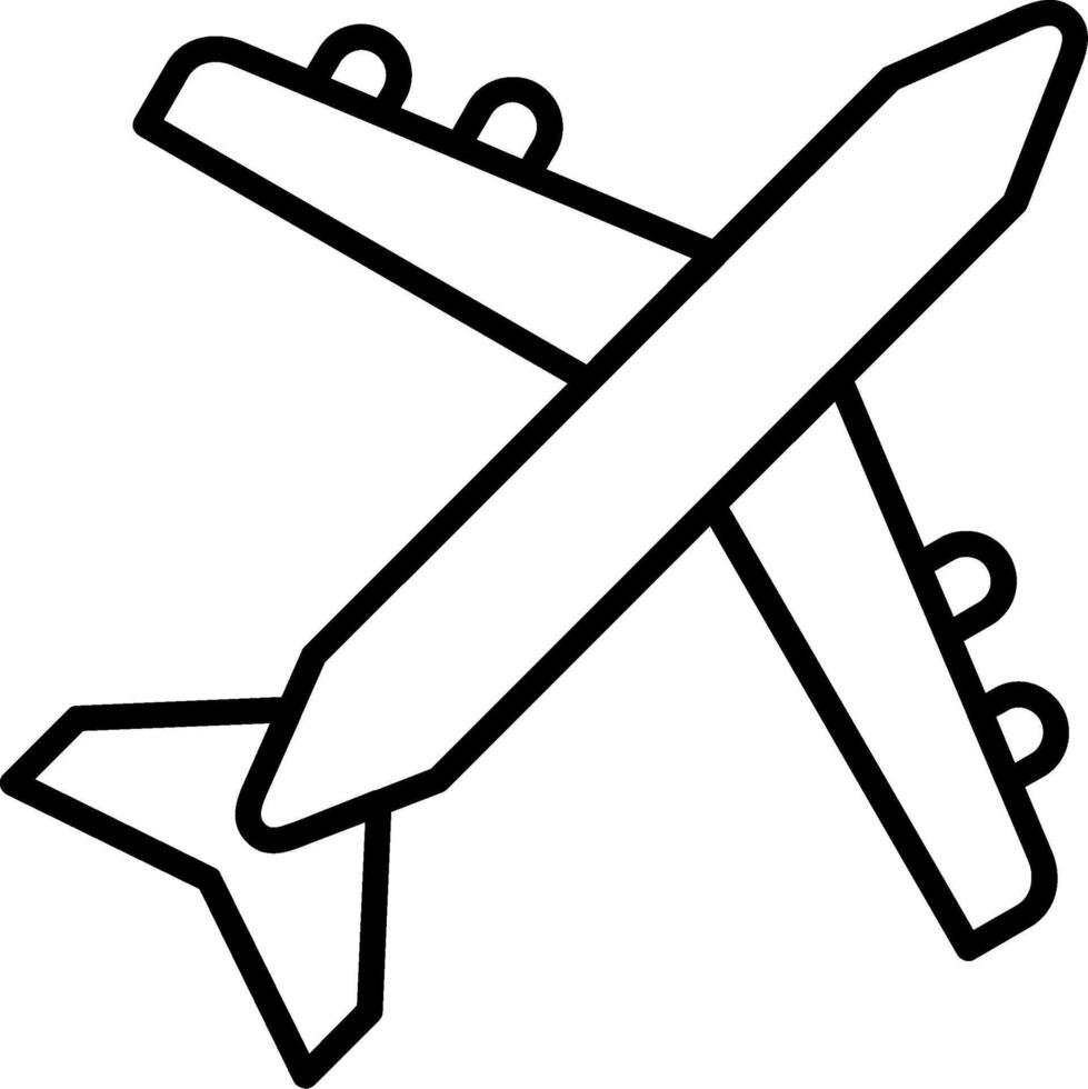 vliegtuig lijn icoon vector