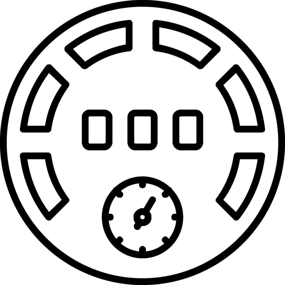 meter lijn icoon vector