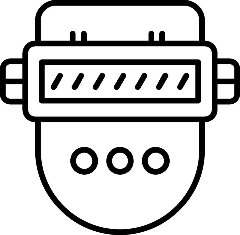 lasmasker lijn icoon vector