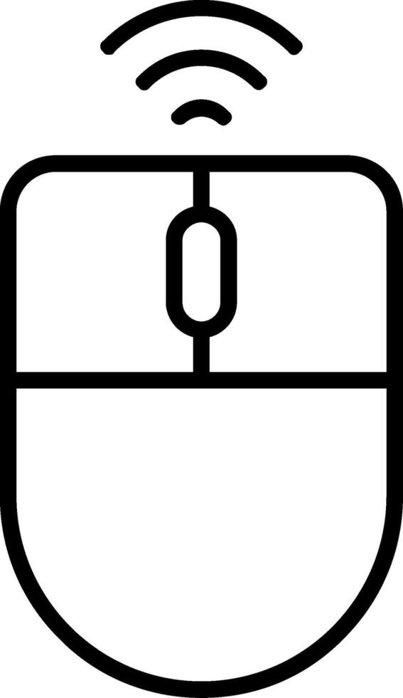 pictogram draadloze muislijn vector