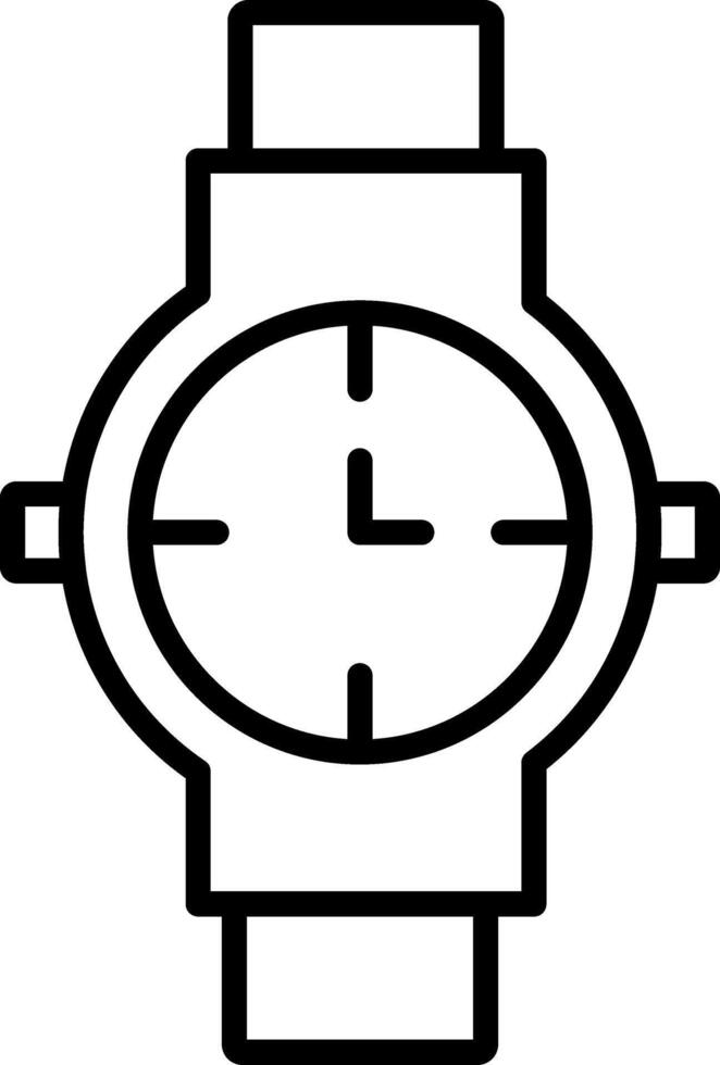 horloge lijn icoon vector