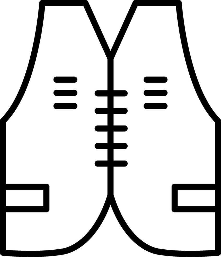 vest lijn icoon vector