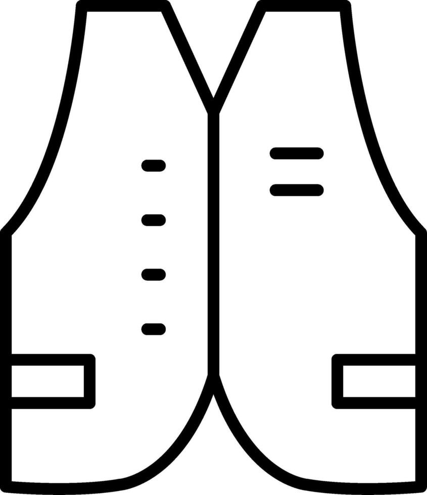 vest lijn icoon vector