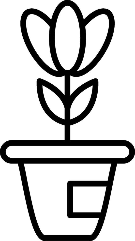 plant lijn icoon vector