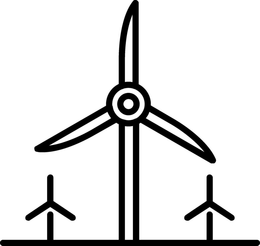 turbine energie lijn icoon vector