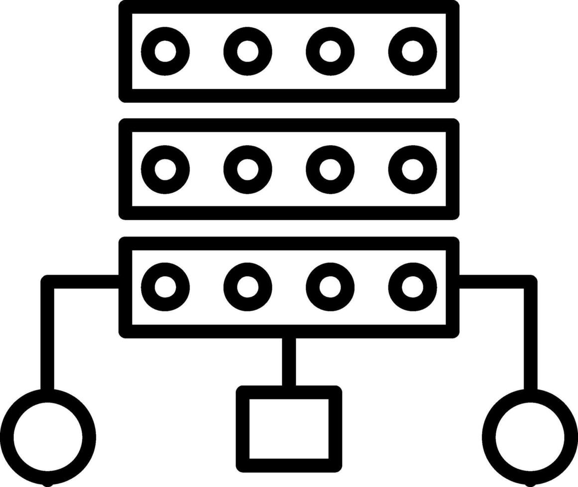 gegevens structuur lijn icoon vector