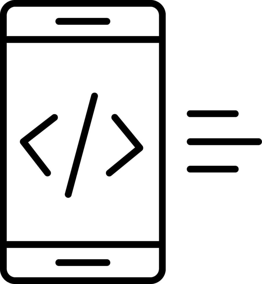 app ontwikkeling lijn icoon vector