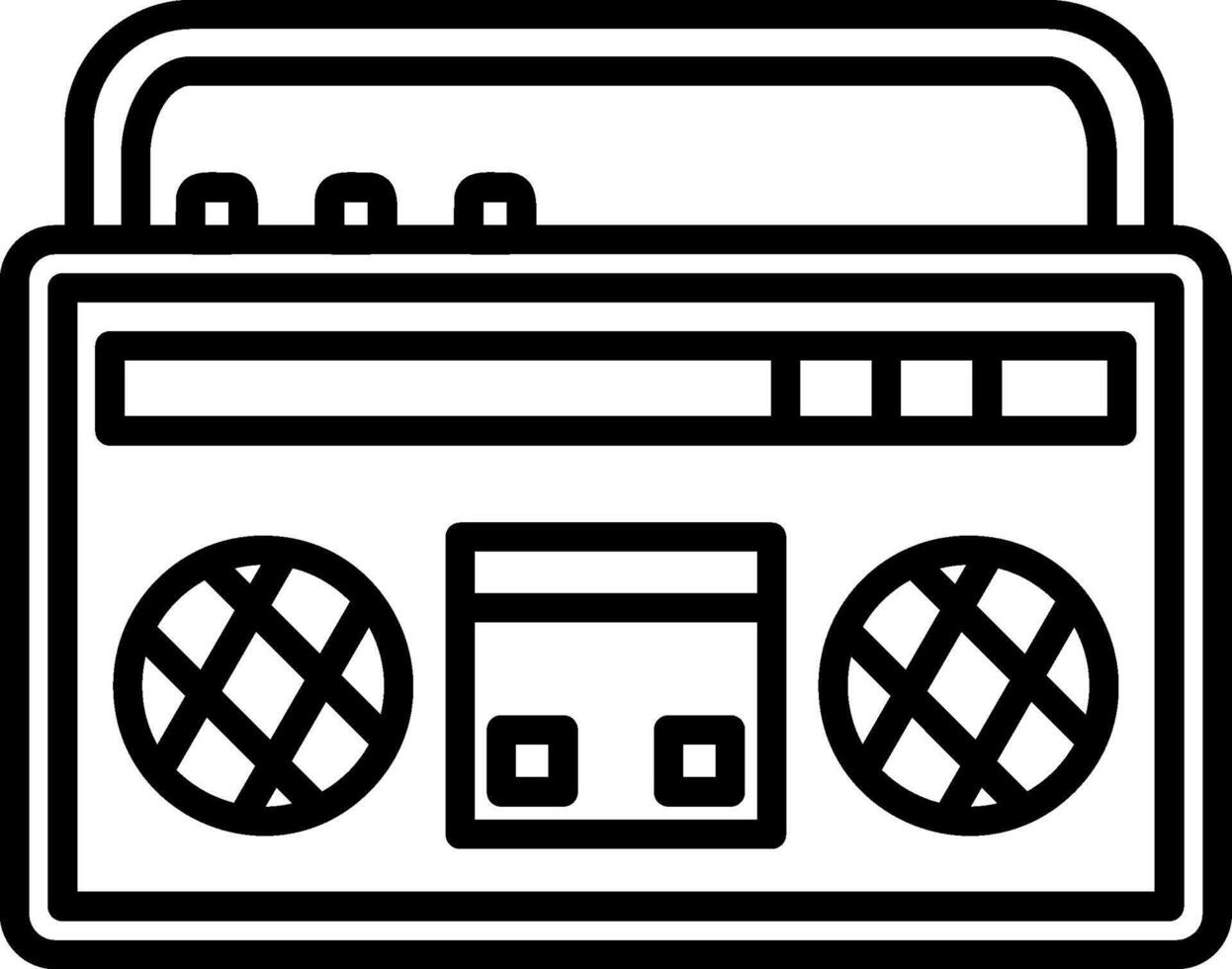 boombox lijn icoon vector