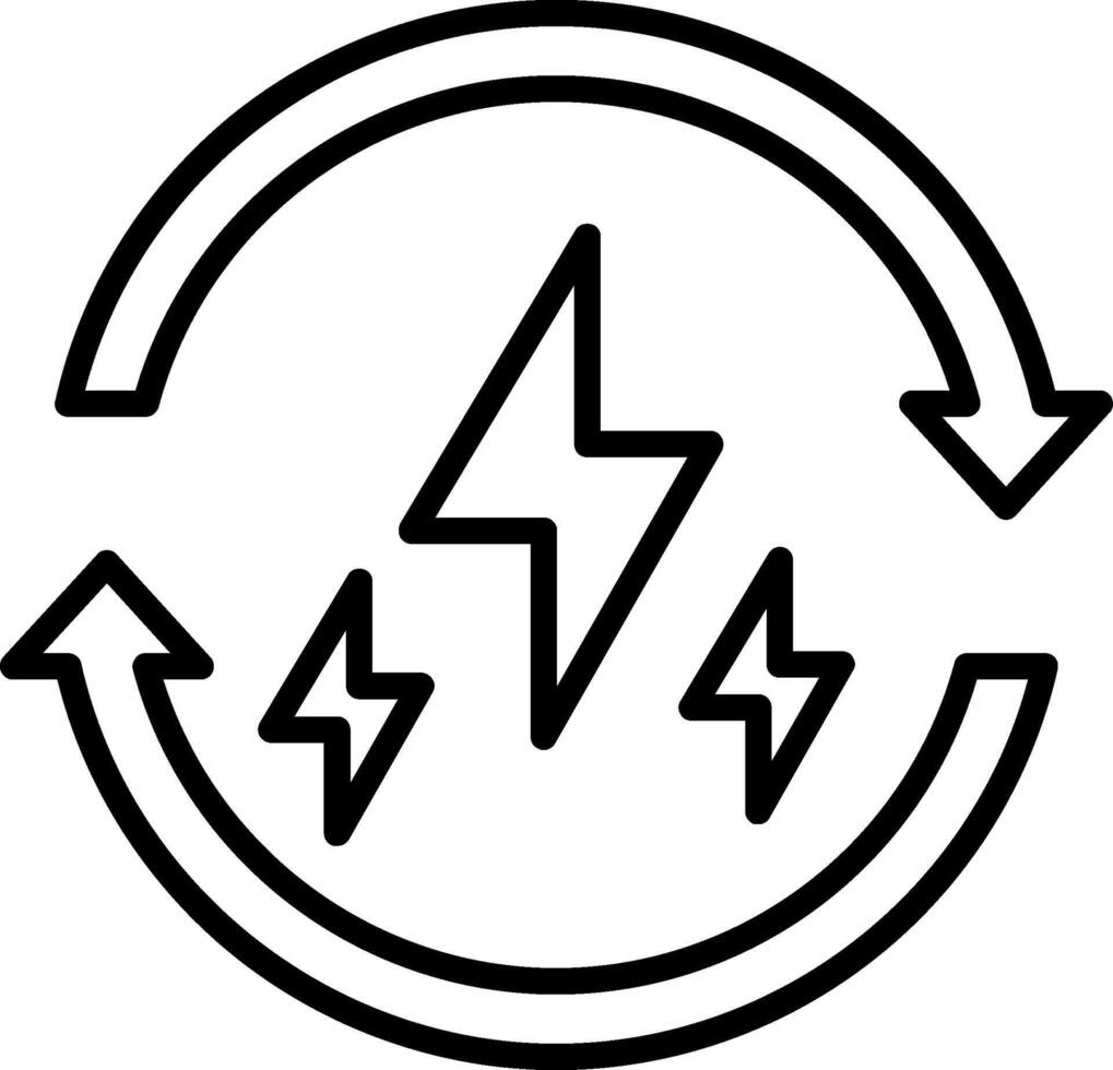 hernieuwbare energie lijn icoon vector