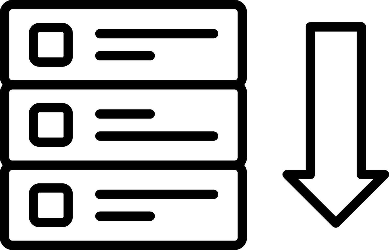 pictogram voor databaselijn vector