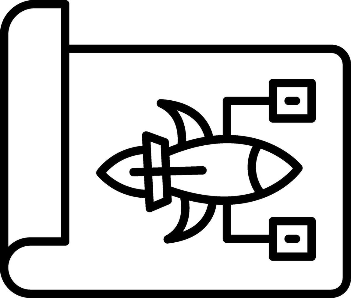 plannen lijn icoon vector