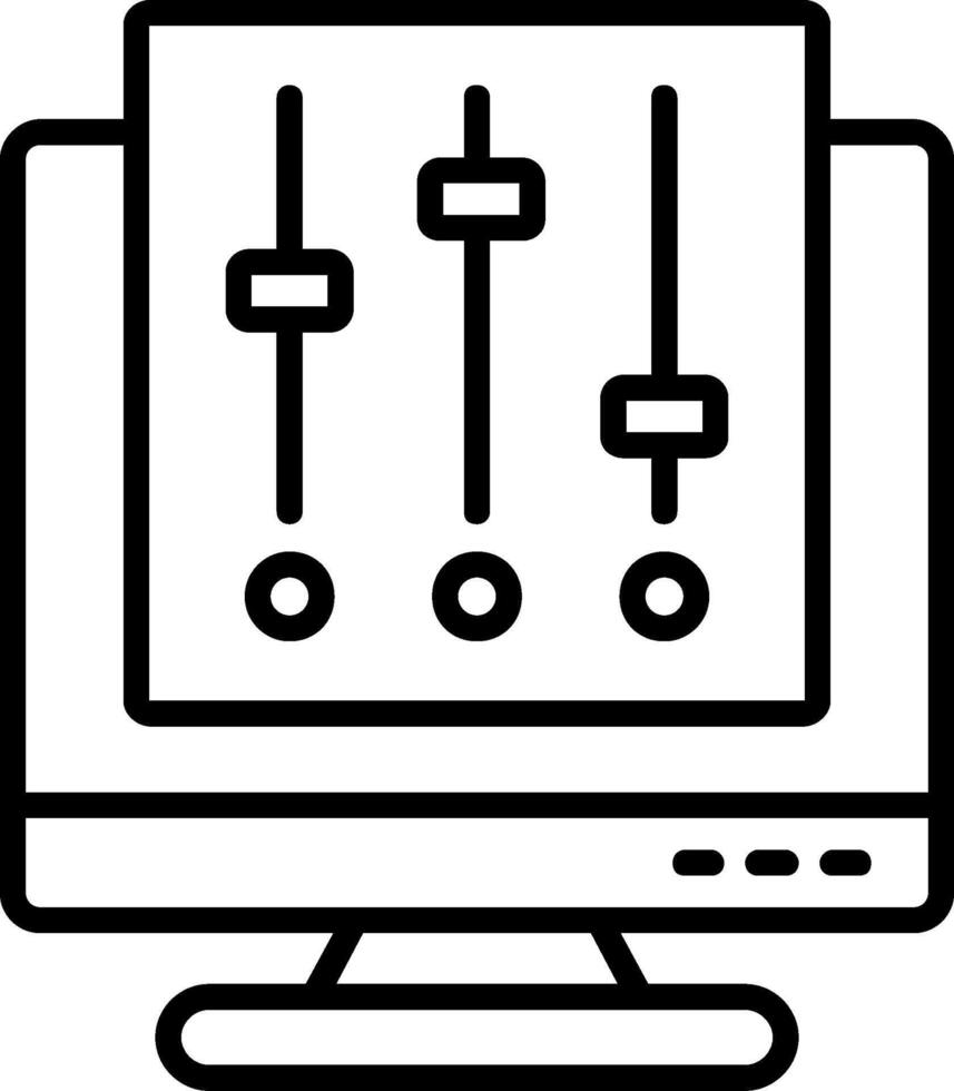 schuifregelaar lijn icoon vector