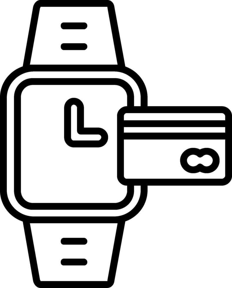 pictogram voor kaartbetalingslijn vector