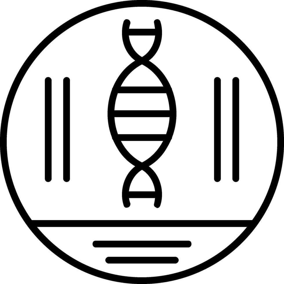 dna strand lijn icoon vector