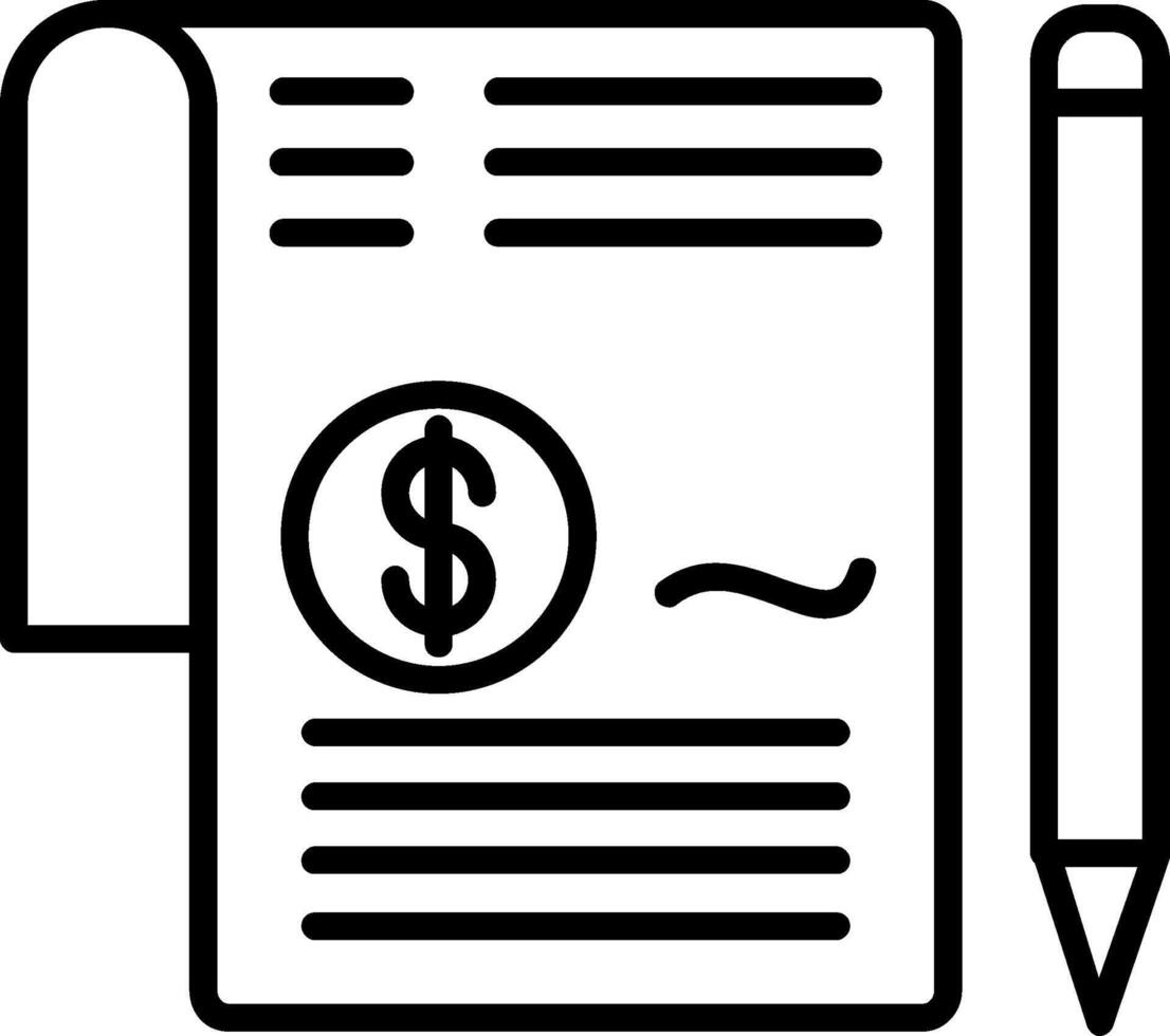 pictogram contractlijn vector