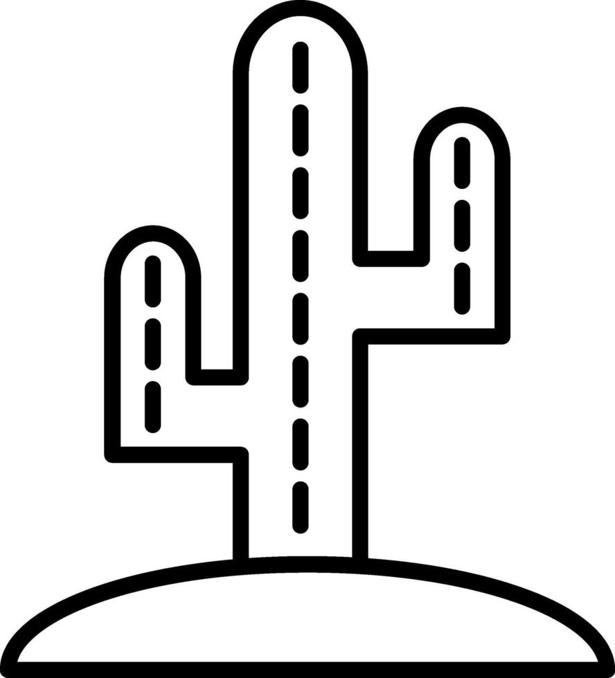 pictogram voor cactuslijn vector