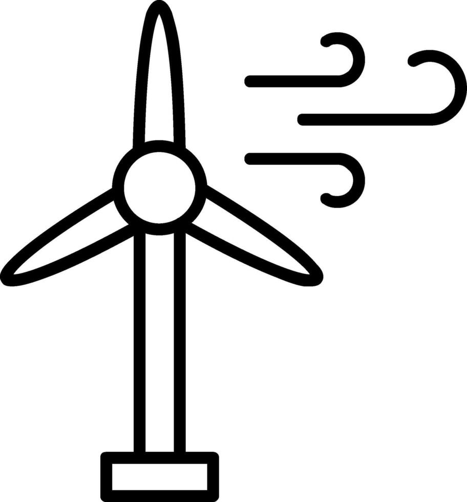 wind turbine lijn icoon vector