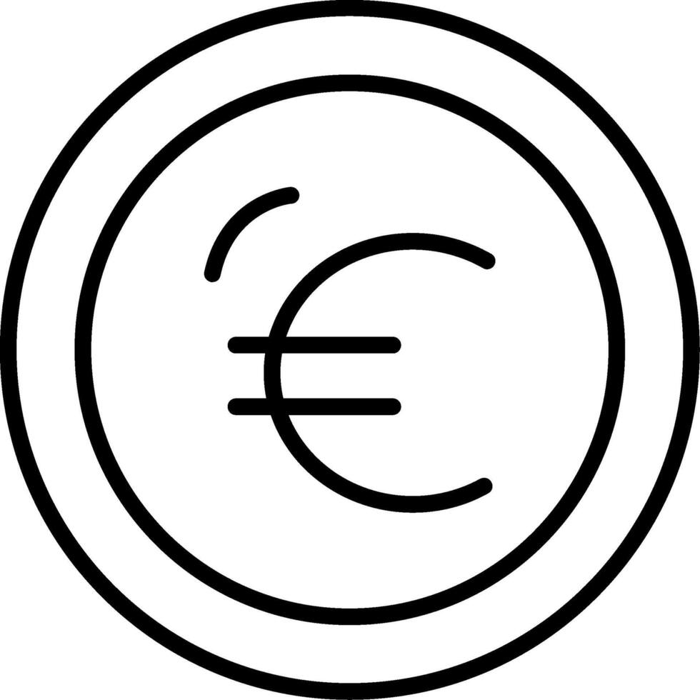 euro lijn icoon vector