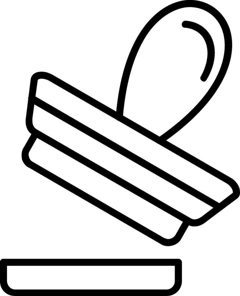 stempel lijn icoon vector