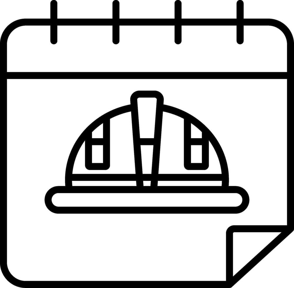 pictogram van de lijn van de dag van de arbeid vector