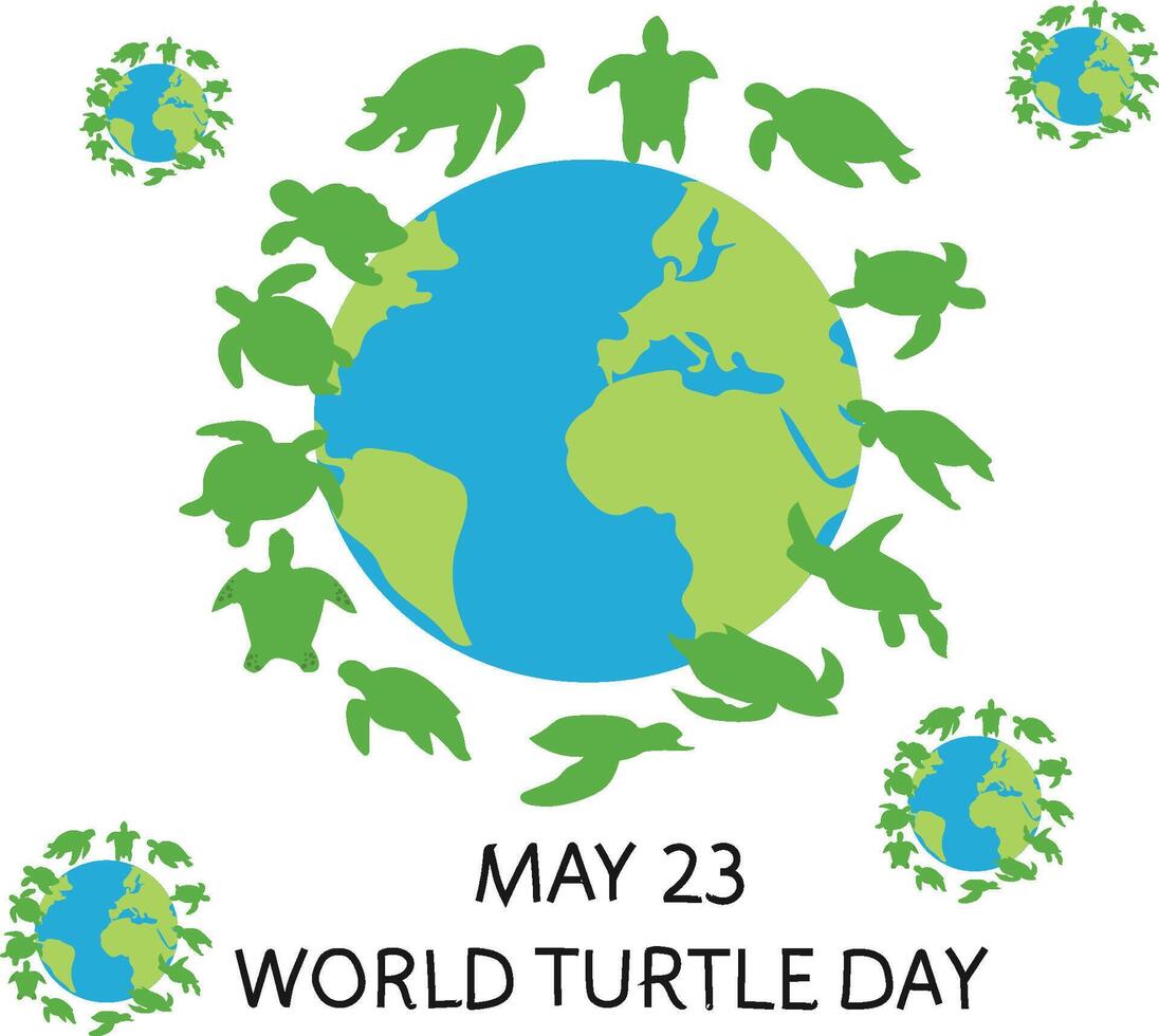 wereld schildpadden dag vector