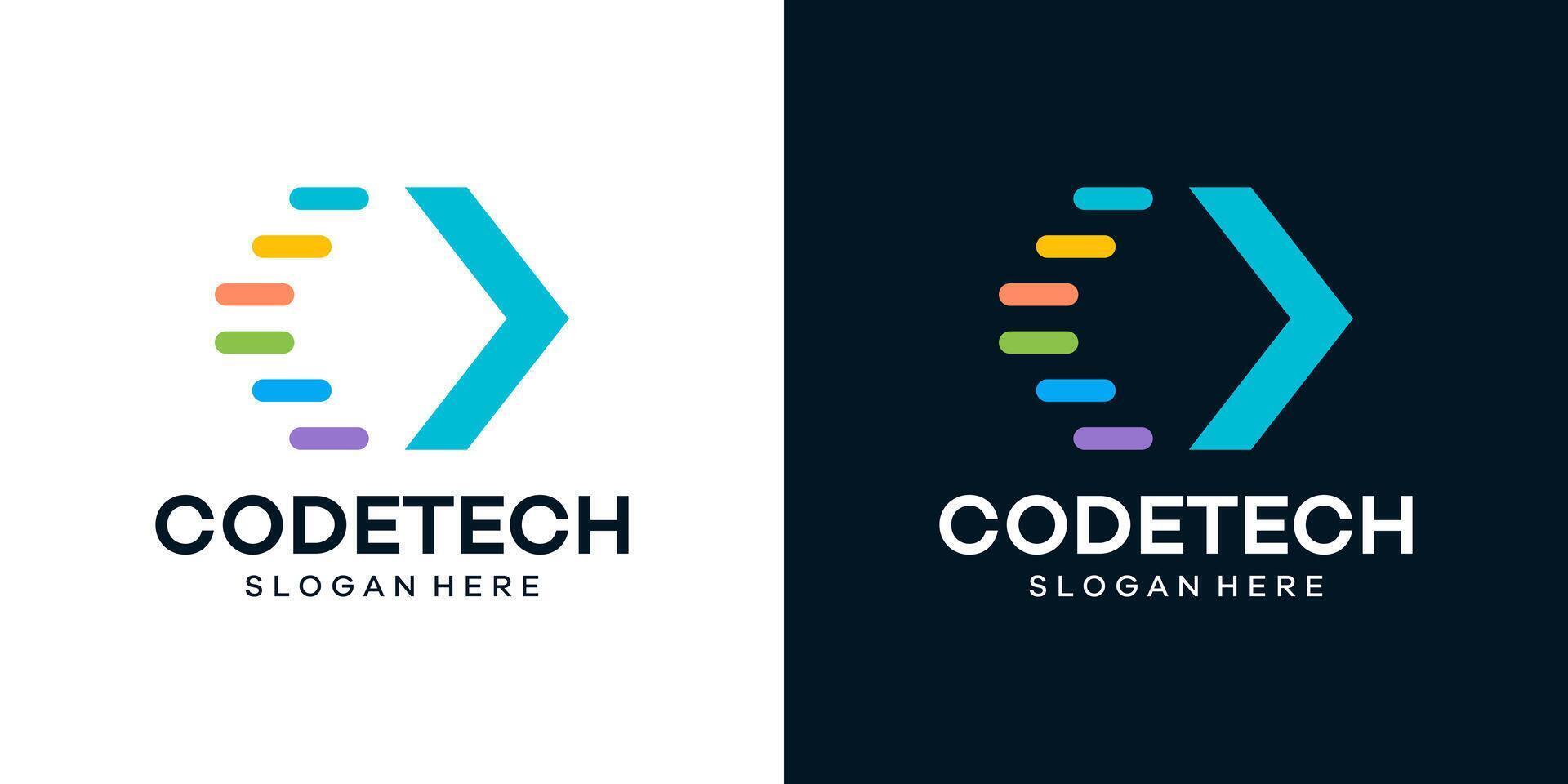 code logo ontwerp sjabloon met technologie gegevens logo ontwerp grafisch illustratie. symbool, icoon, creatief. vector