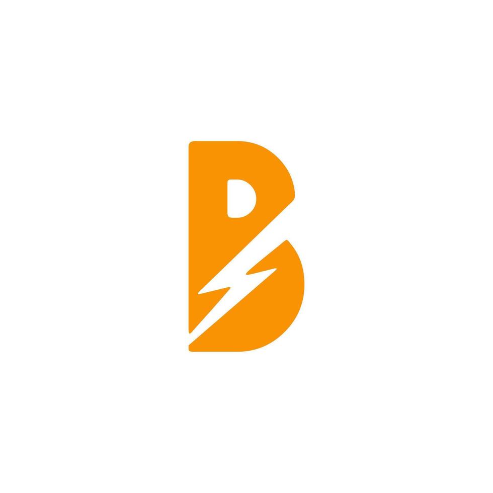 brief b storm macht logo ontwerp vector