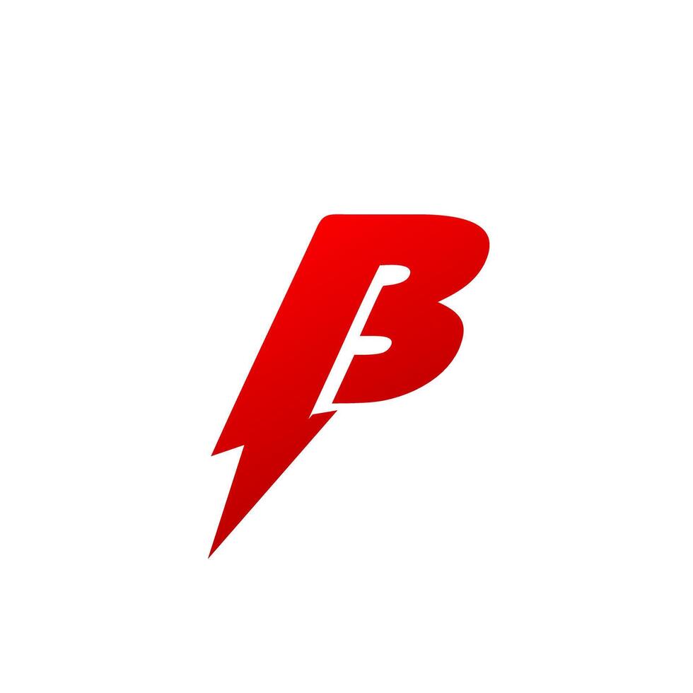 brief b storm macht logo ontwerp vector