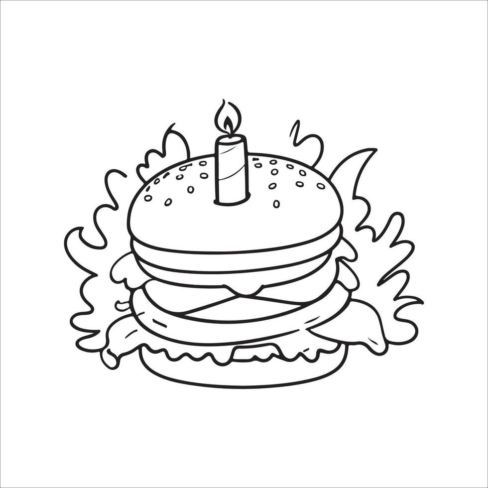 Hamburger lijn icoon. bewerkbare hartinfarct. pixel perfect. voor mobiel en web. vector