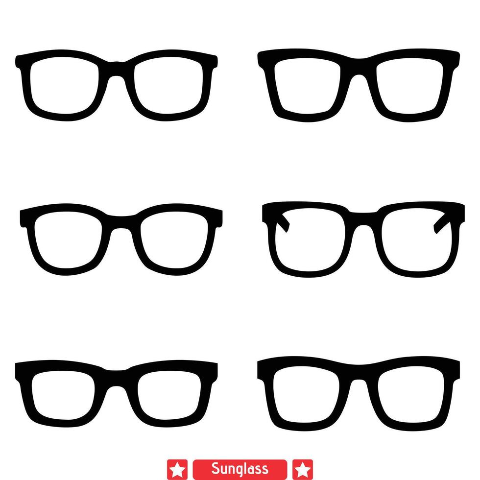 eclectisch zonnebril reeks verschillend stijlen voor elke smaak vector