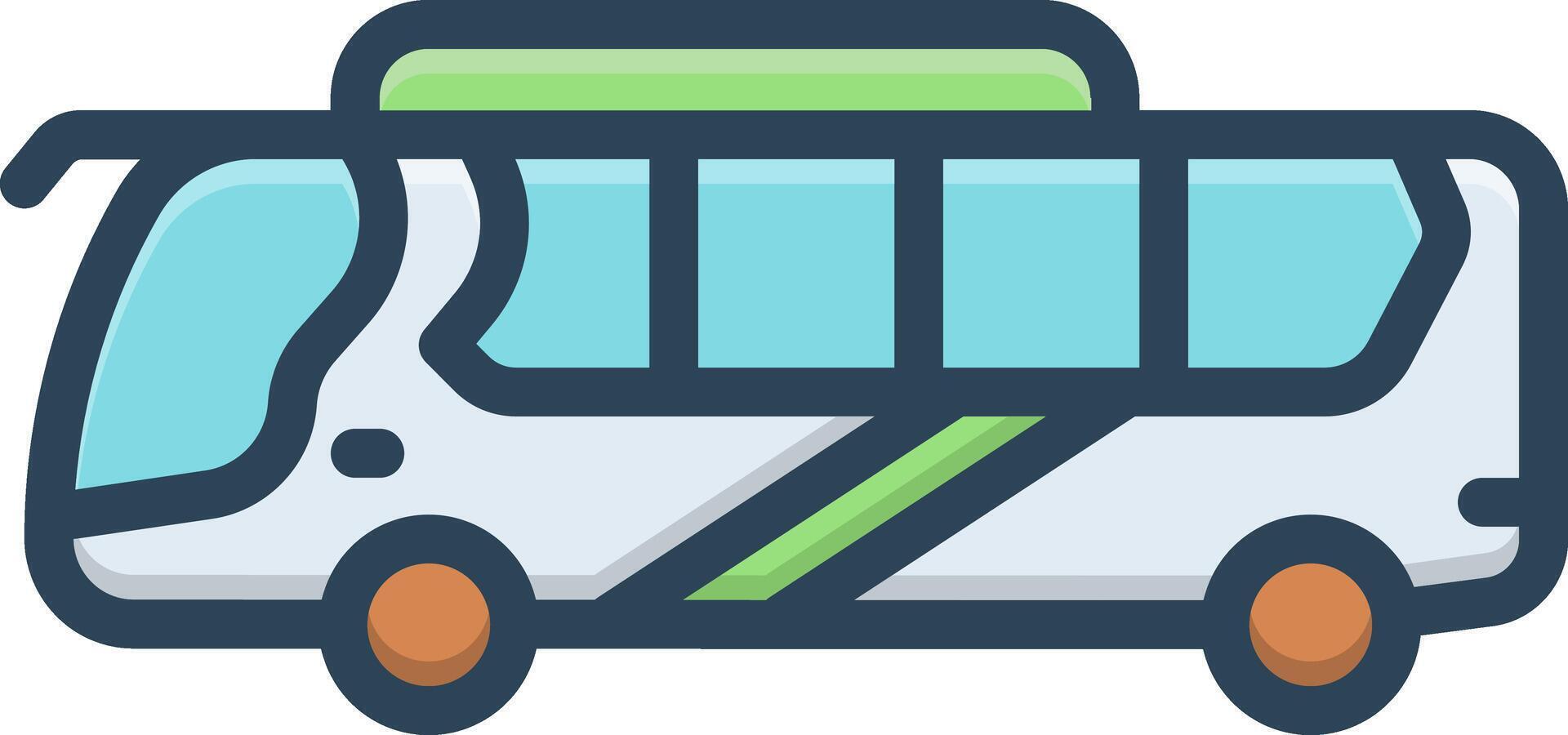 kleur icoon voor bus vector