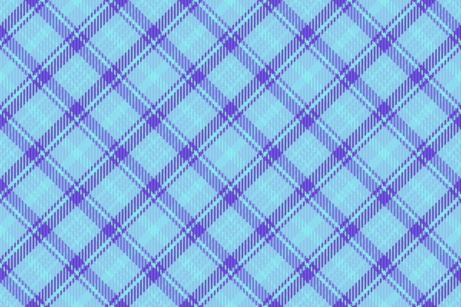 schetsen controleren naadloos textiel, symmetrie kleding stof structuur tartan. uitprinten achtergrond plaid patroon in cyaan en indigo kleuren. vector