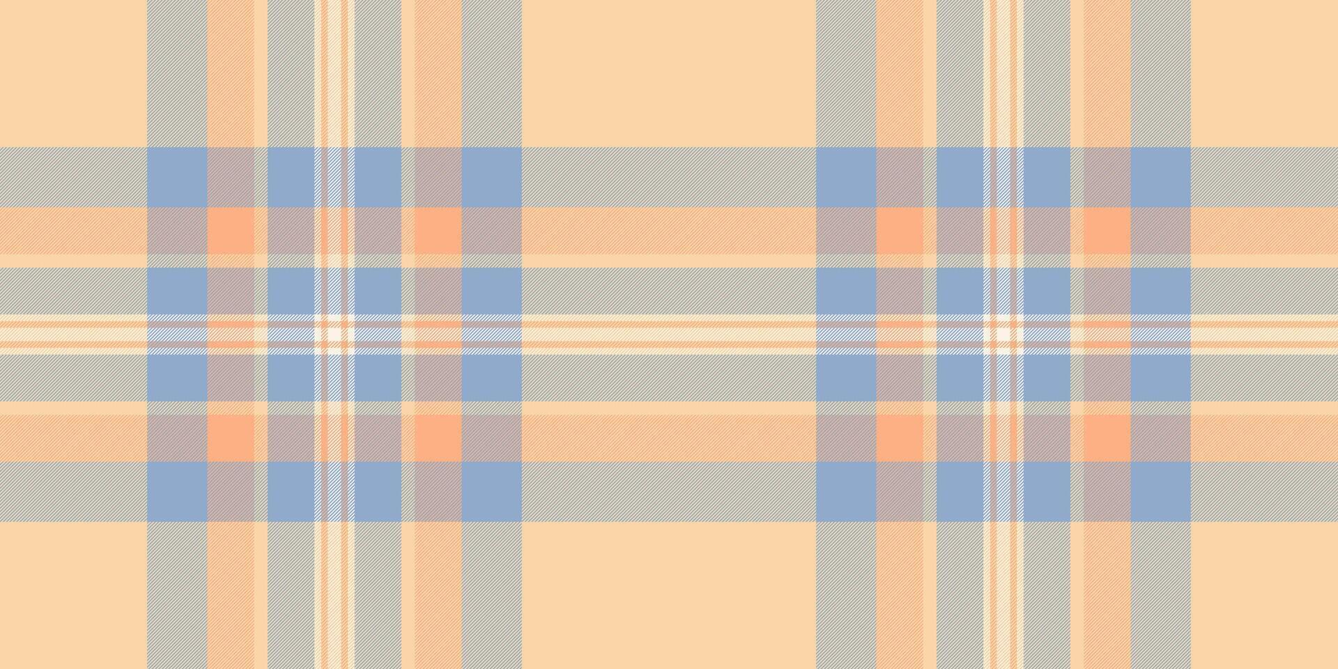 ansichtkaart structuur achtergrond, Afrika plaid Schotse ruit patroon. teder controleren naadloos kleding stof textiel in oranje en pastel kleuren. vector