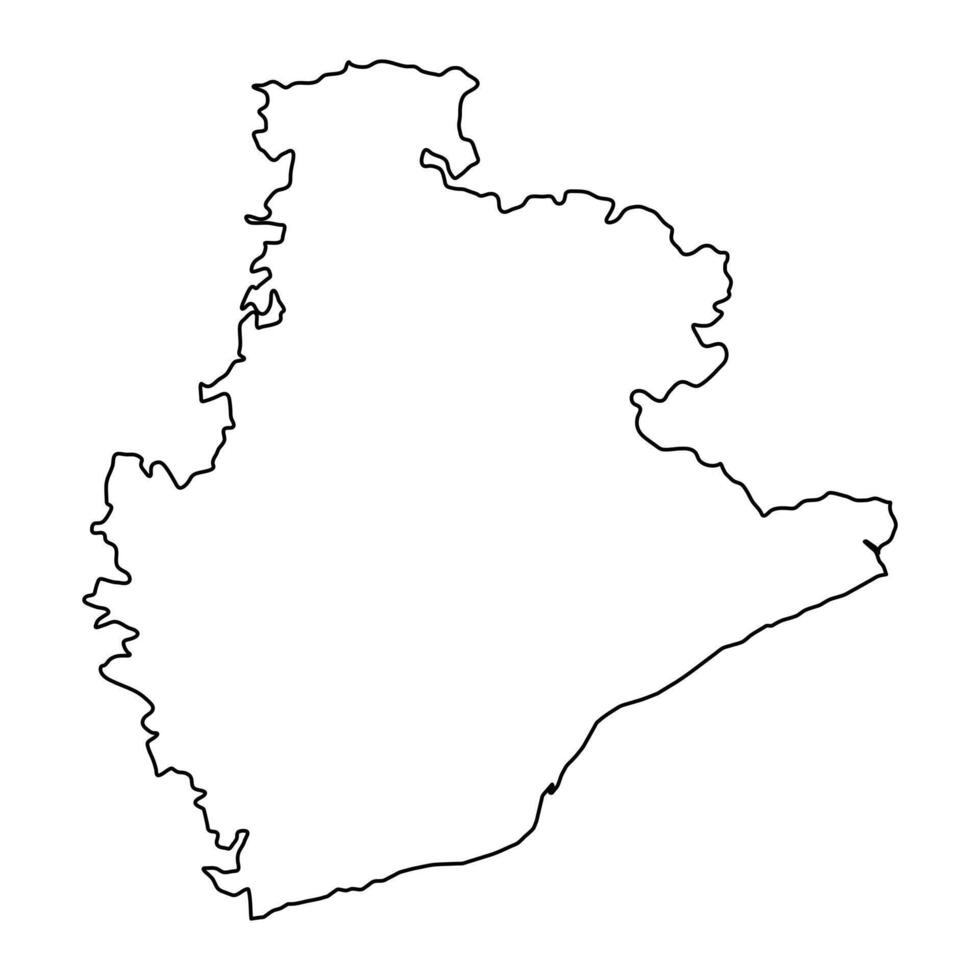 kaart van de provincie van een Barcelona, administratief divisie van Spanje. illustratie. vector