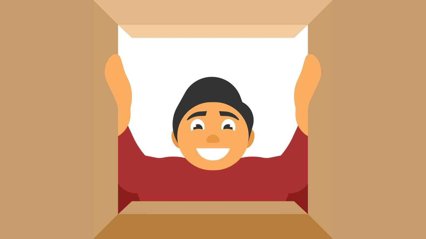 jongen wakker worden omhoog van slaap in zijn bed illustratie vector