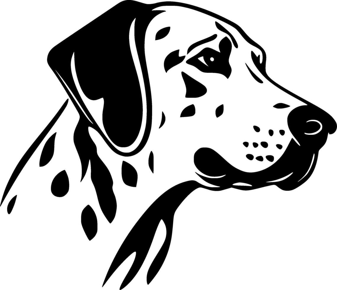 dalmatiër, minimalistische en gemakkelijk silhouet - illustratie vector