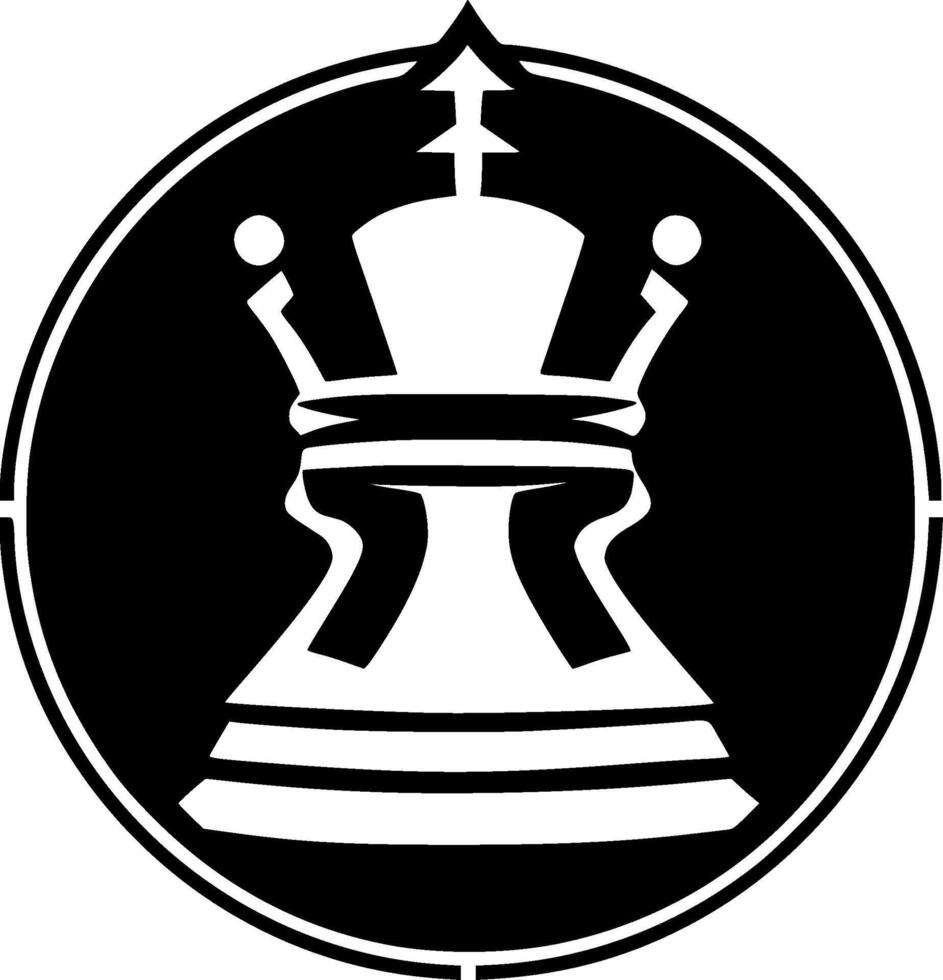 schaken, zwart en wit illustratie vector