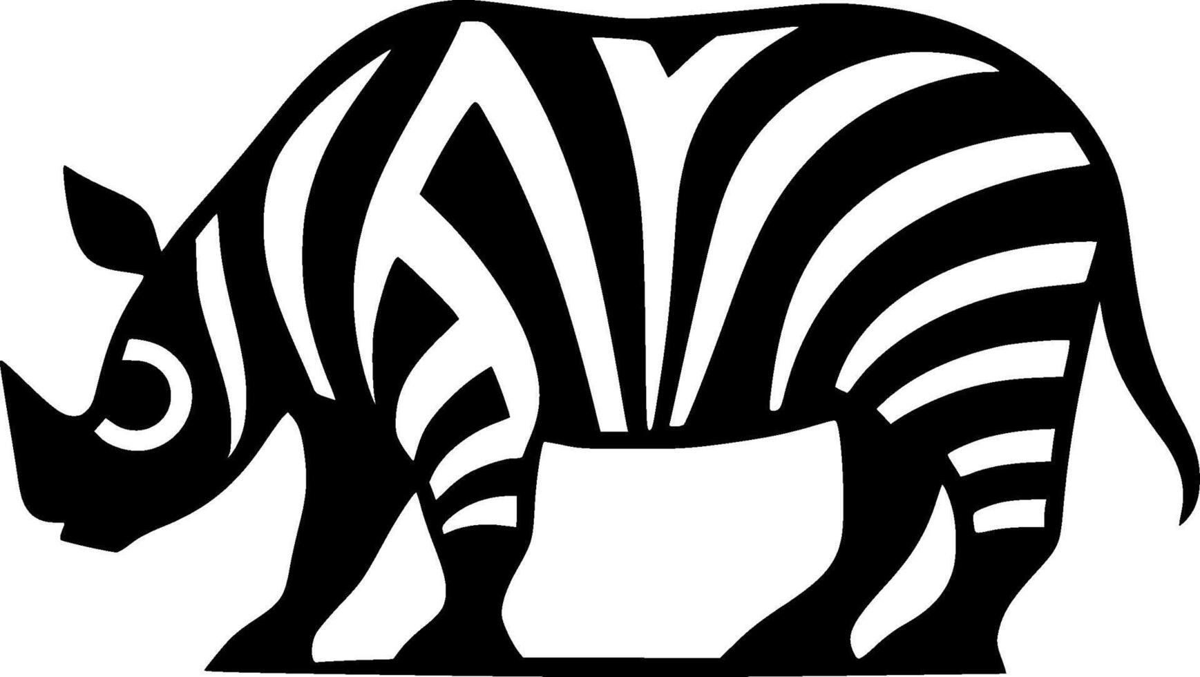 neushoorn - minimalistische en vlak logo - illustratie vector