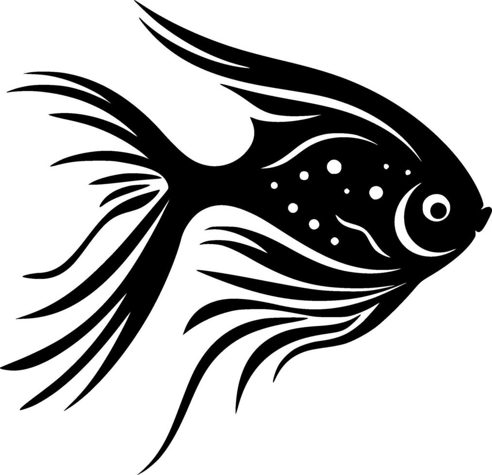 maanvissen, minimalistische en gemakkelijk silhouet - illustratie vector