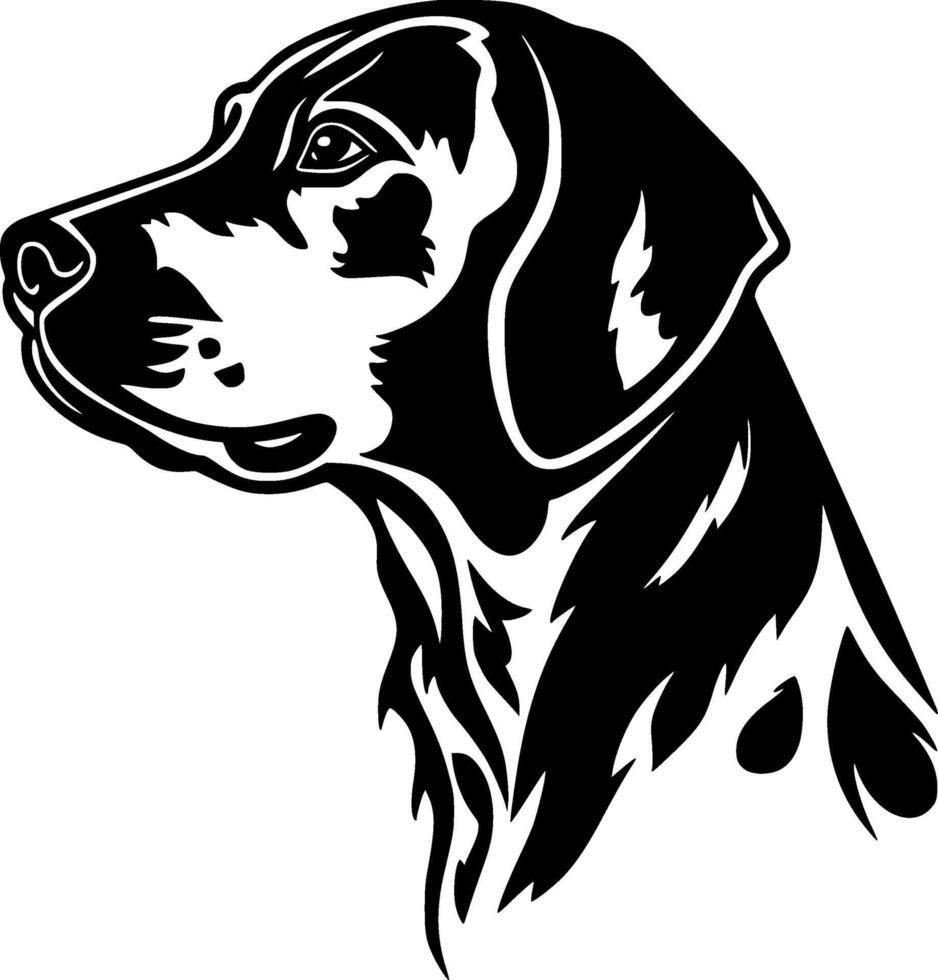 dalmatiër - zwart en wit geïsoleerd icoon - illustratie vector