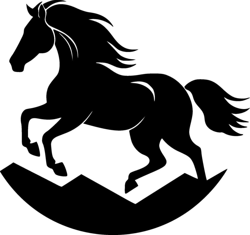 paarden, zwart en wit illustratie vector