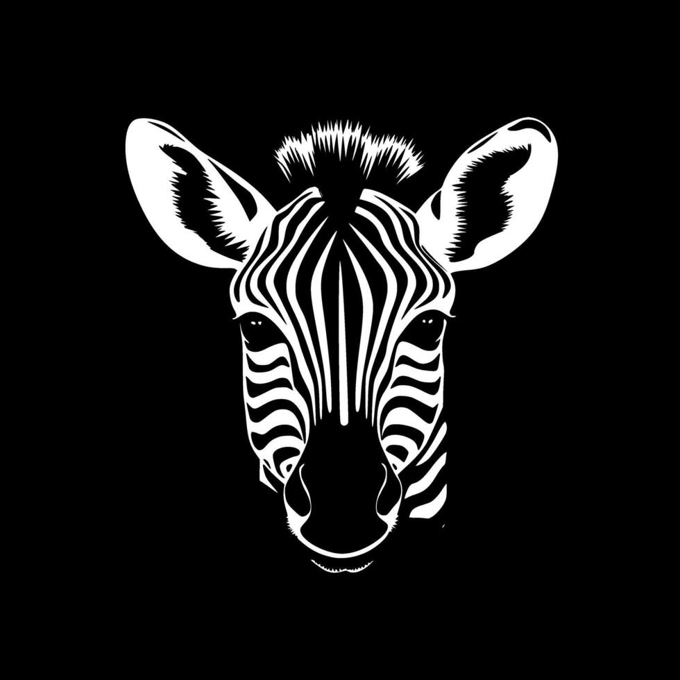 zebra baby, minimalistische en gemakkelijk silhouet - illustratie vector