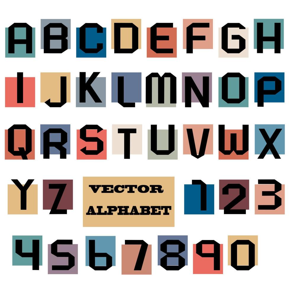 alfabet letters en cijfers vector