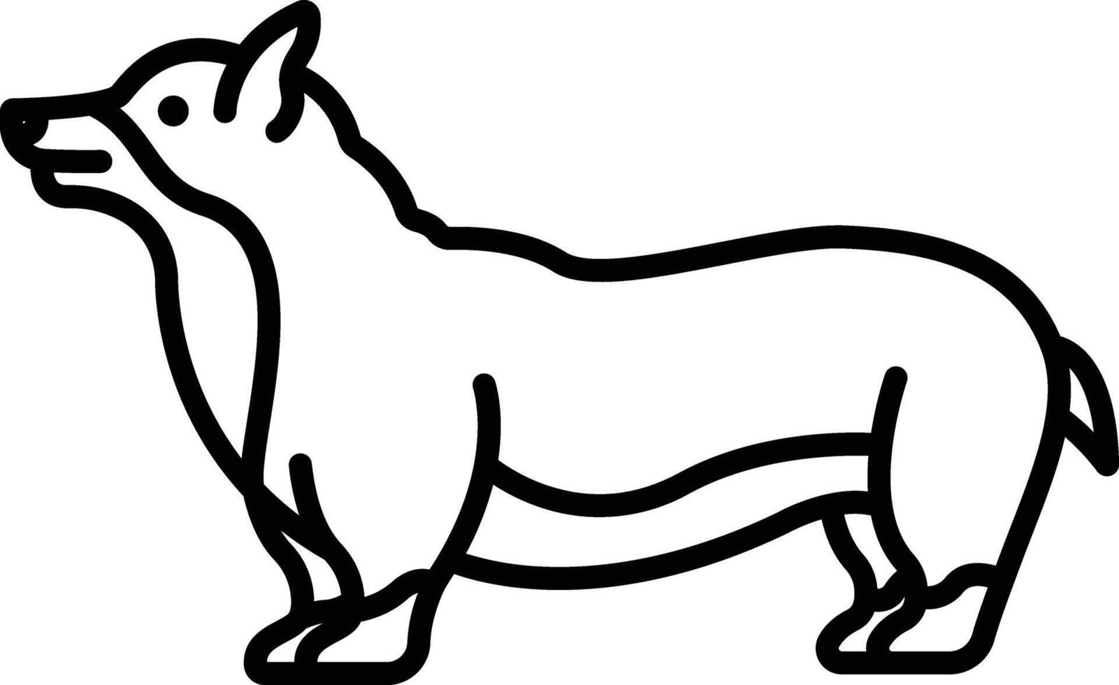pembroke welsh corgi hond schets illustratie vector