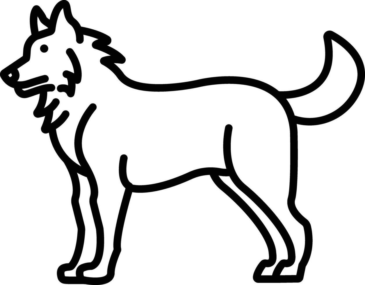 schor hond schets illustratie vector
