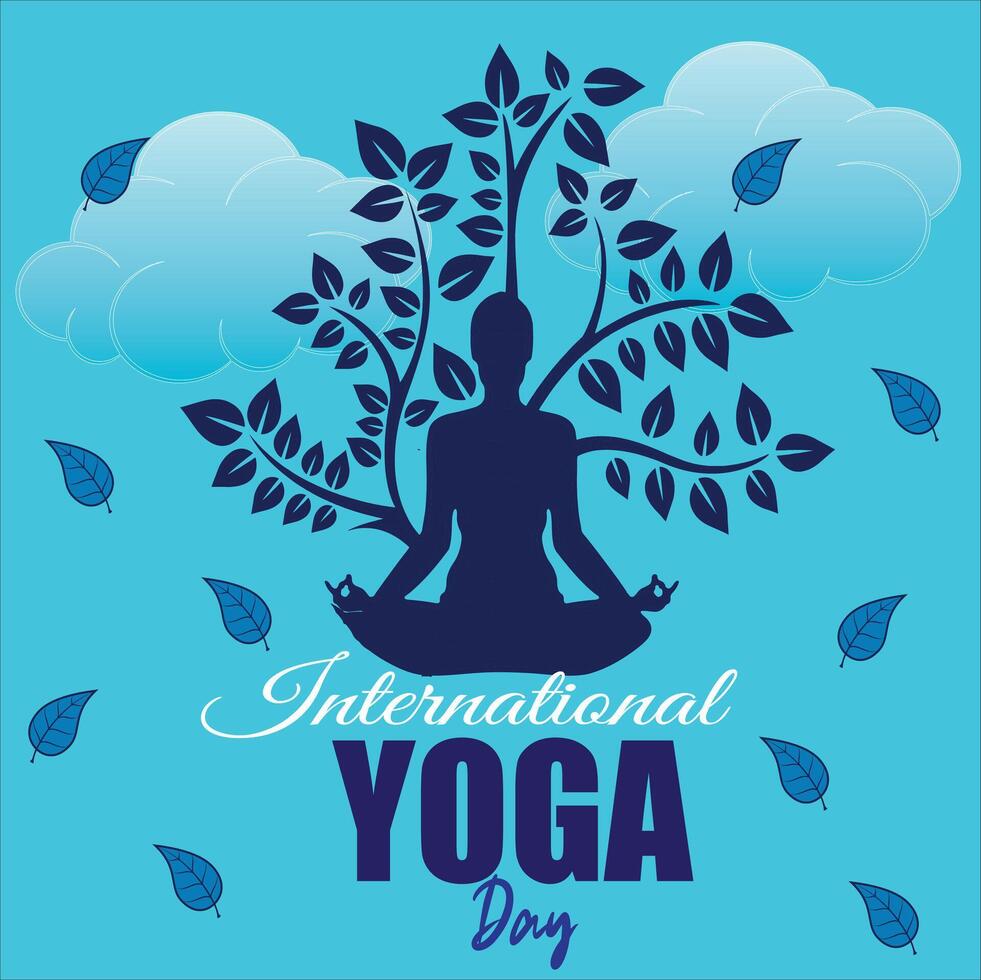 Internationale dag van yoga illustratie vector